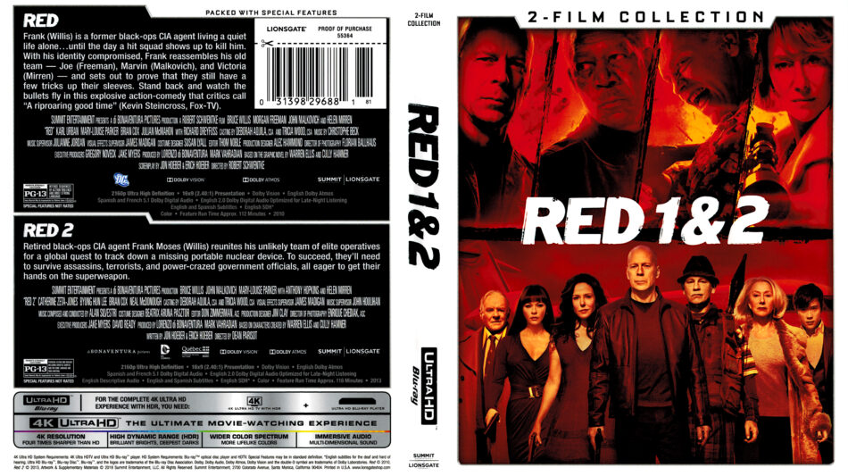 Red 2 Blu Ray Cover