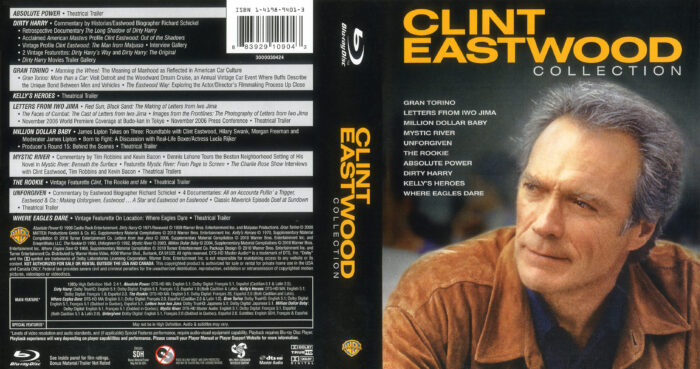 Clint Eastwood Collection (1968-2010, 10 movies) WS R1 Blu-Ray Cover ...