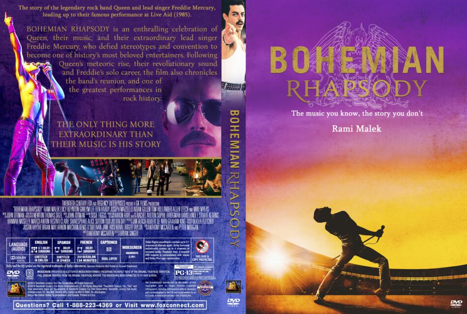 Bohemian Rhapsody (2018) R1 Custom DVD Cover & Label 