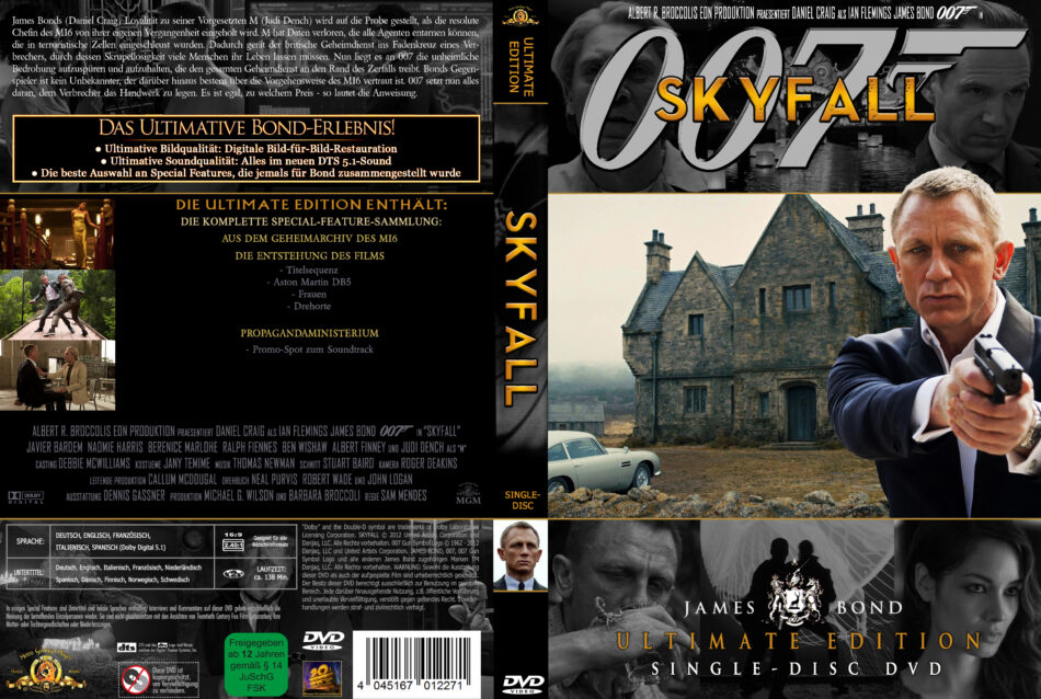 James Bond 007 - Skyfall (2012) R2 German Custom Cover ...
 Skyfall Dvd Cover