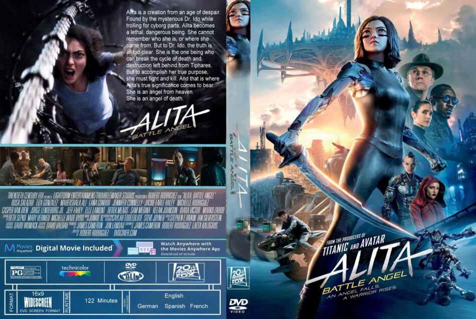 Alita: Battle Angel (2019) R0 Custom DVD Cover 