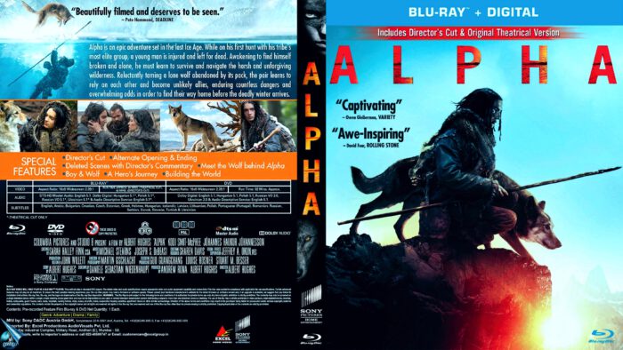 Alpha (2018) R1 Custom Blu-Ray Cover 