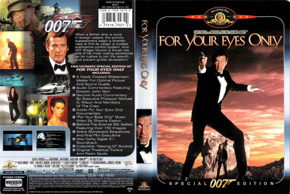 For Your Eyes Only 1981 R1 Se Dvd Cover And Label Dvdcovercom