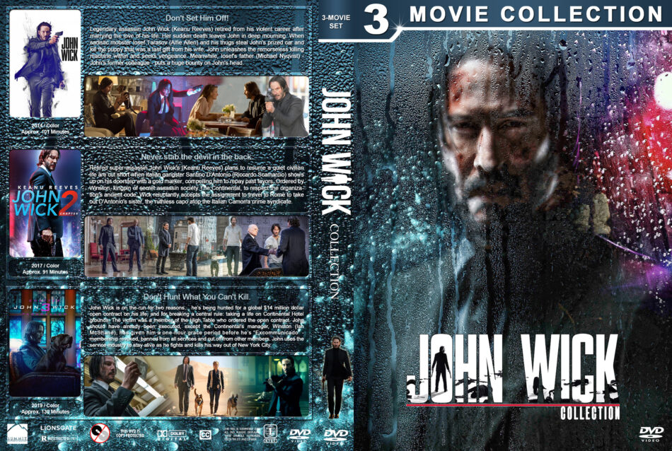 berømt log væske John Wick Collection R1 Custom DVD Cover - DVDcover.Com