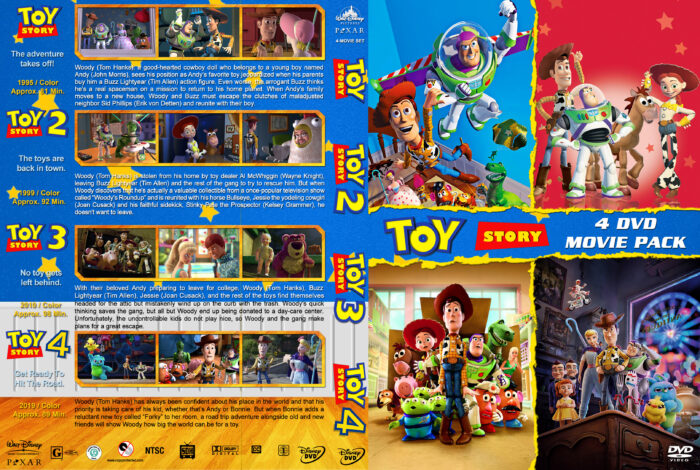 Toy Story 4-Pack R1 Custom DVD Cover - DVDcover.Com
