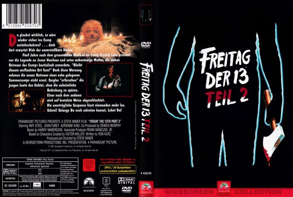 Freitag Der 13 Teil 2 (1981) R2 german DVD Cover