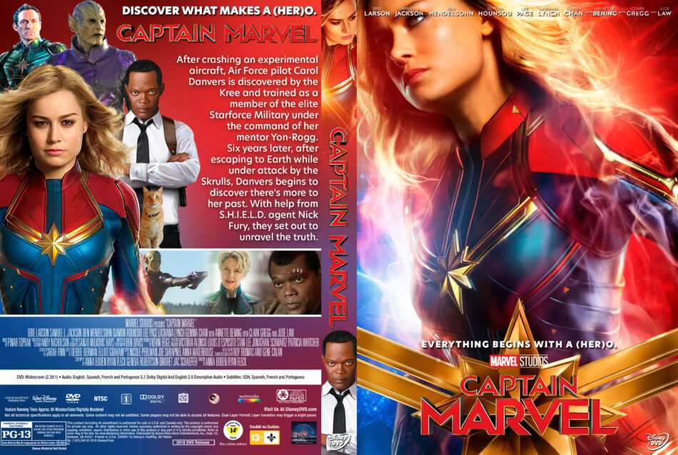 gesprek verliezen Bijbel Captain Marvel (2019) R1 Custom DVD Covers - DVDcover.Com