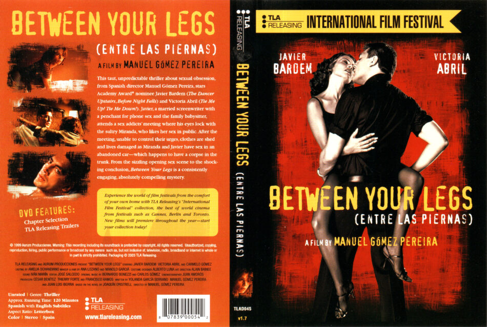BETWEEN YOUR LEGS (2003) R1 DVD COVER & LABEL