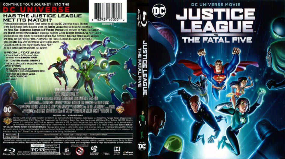 Justice League Vs. The Fatal Five (2019) R1 Blu-ray Cover ...