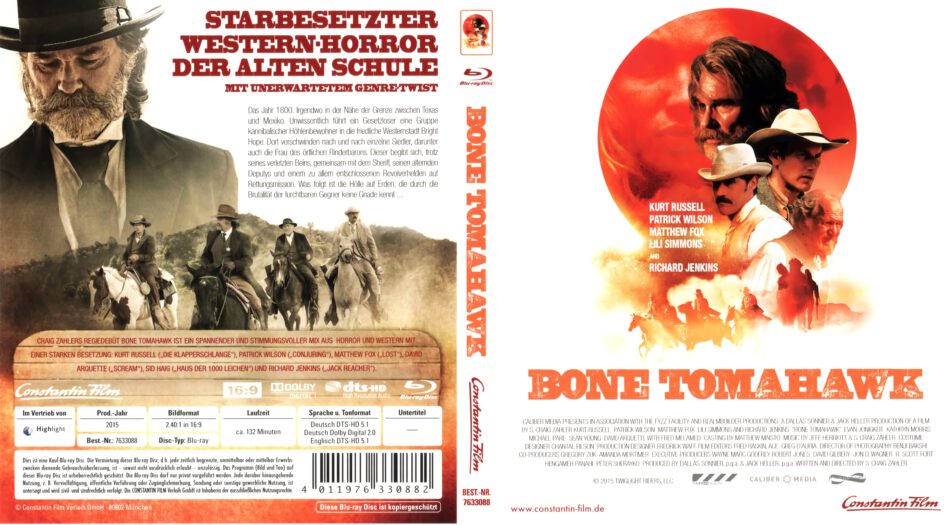 Bone Tomahawk (2015) R2 german Blu-Ray Cover & Label - DVDcover.Com