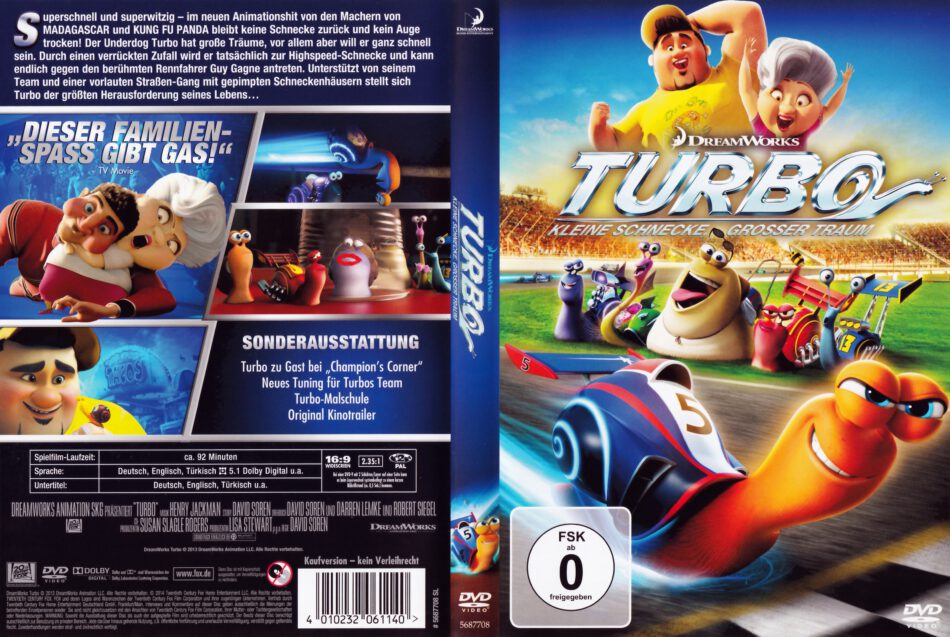 Turbo (2013) German DVD Cover DVDcover.Com