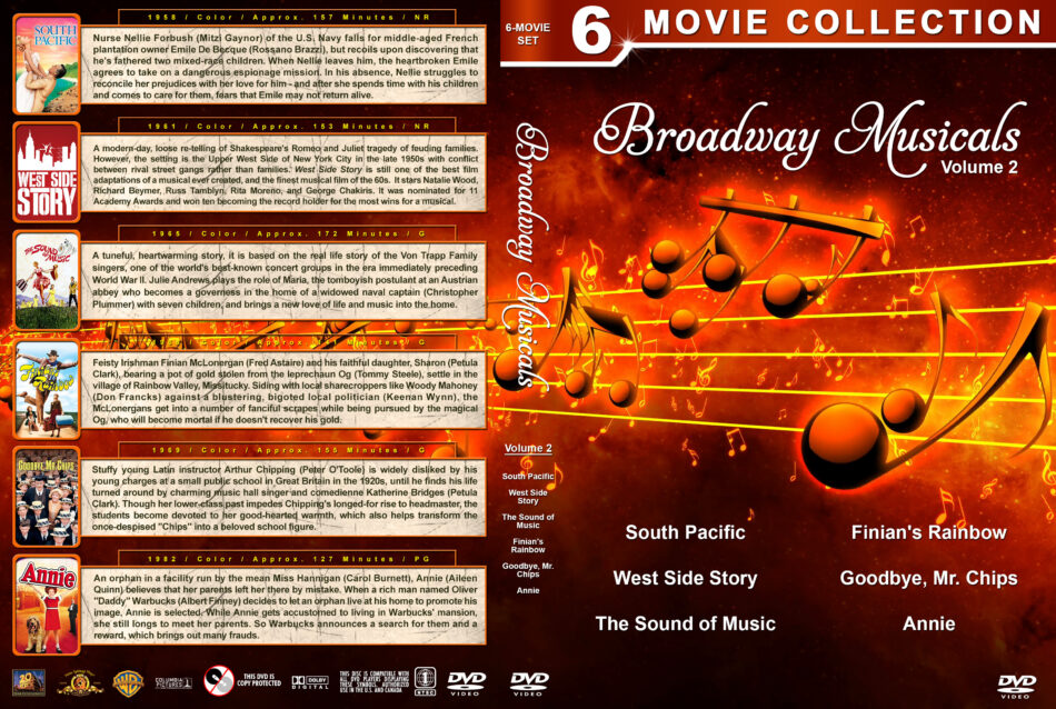 Broadway Musicals - Volume 2 R1 Custom DVD Cover - DVDcover.Com