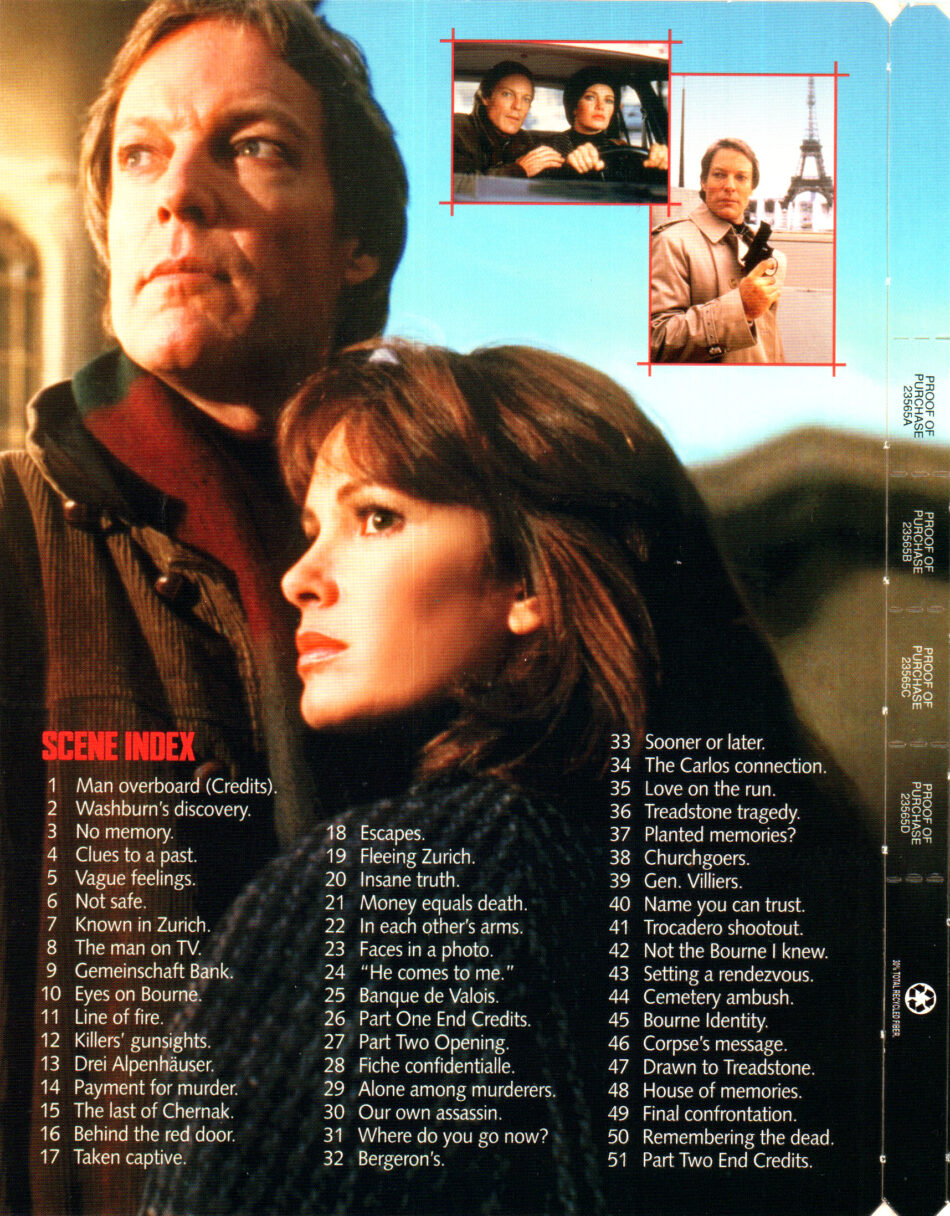 THE BOURNE IDENTITY (1988) R1 DVD COVER & LABEL - DVDcover.Com