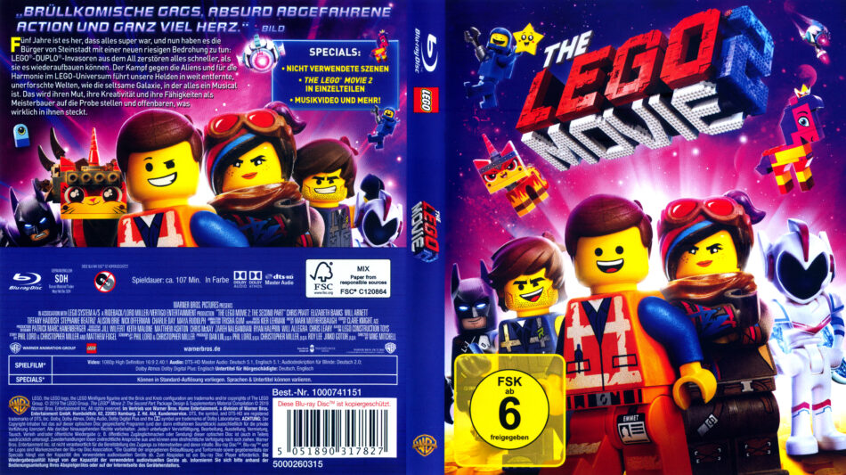 The Lego Movie 2 2019 R2 German Blu Ray Cover Dvdcover Com