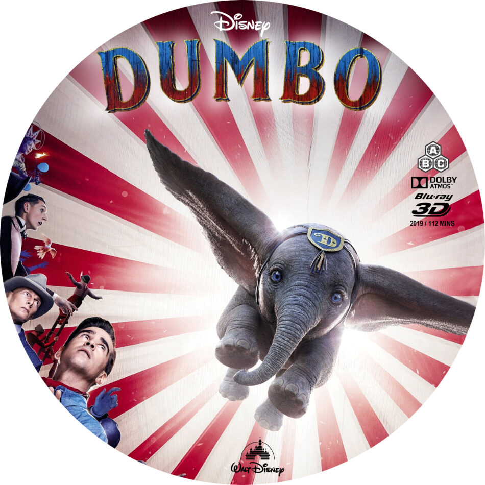 DUMBO 3D blu-ray custom label.