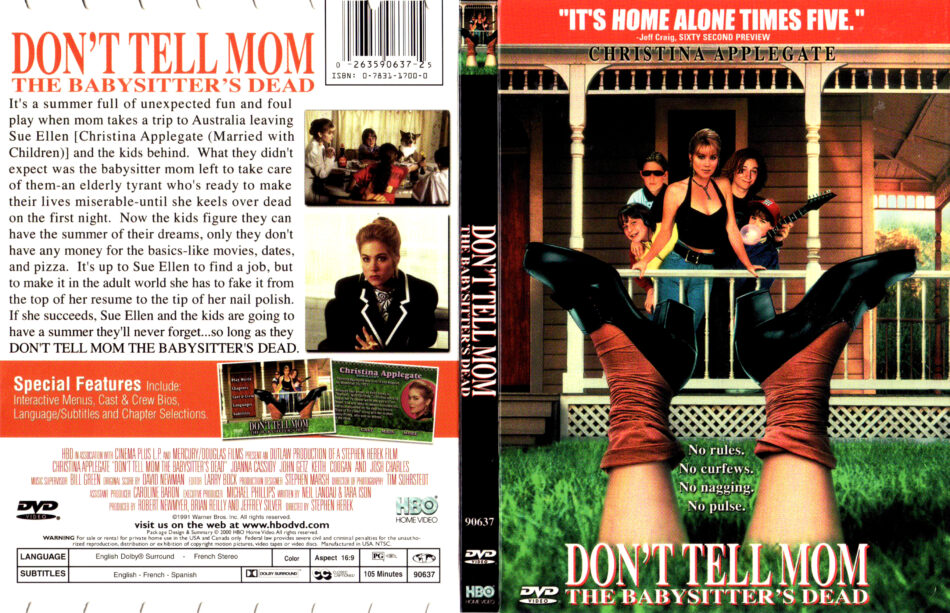 DON'T TELL MOM THE BABYSITTER'S DEAD (1991) R1 DVD COVER ...