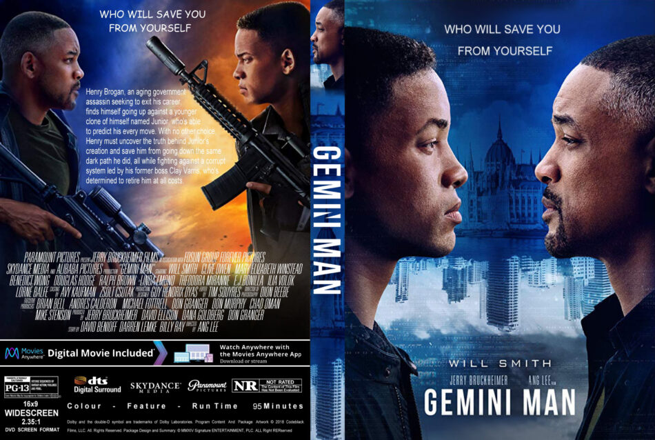 Gemini Man (2019) R1 Custom DVD Cover & Label.