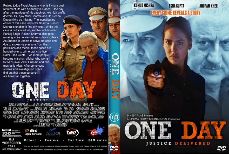 One Day: Justice Delivered (2019) R0 Custom DVD Cover & Label ...