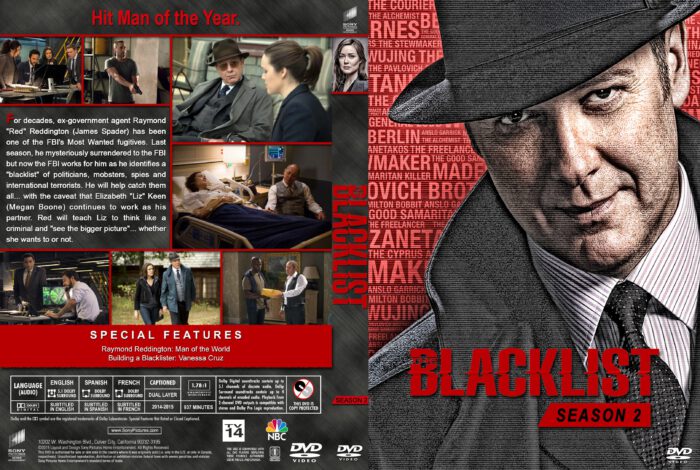 The Blacklist - Season 2 (2014) R1 Custom DVD Cover & Labels - DVDcover.Com