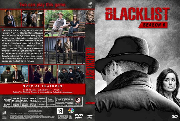 The Blacklist - Season 6 (2018) R1 Custom DVD Cover & Labels - DVDcover.Com
