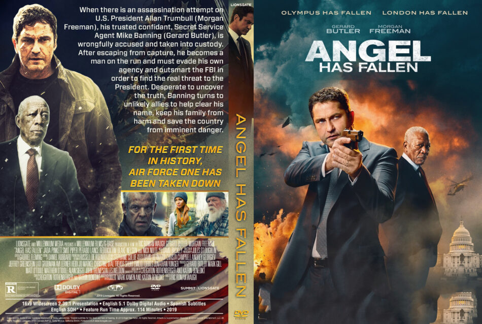 Angel Has Fallen (2019) R1 Custom DVD Cover v2 - DVDcover.Com