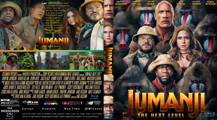 Jumanji: The Next Level (2019) R1 Custom Blu-ray Cover & Label ...