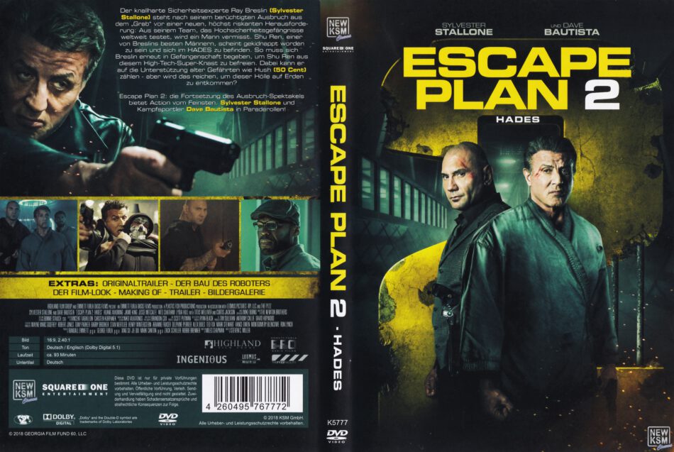 Escape Plan 2 - Hades (2018) R2 German DVD Cover ...