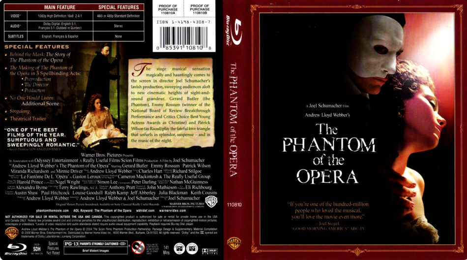 Песня опера на английском. Phantom of the Opera 2004. Призрак оперы 2004 обложка. Призрак оперы Blu-ray.