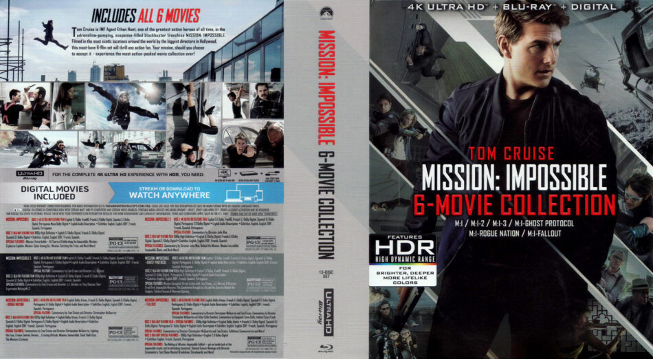negar Saga flor MISSION: IMPOSSIBLE 6 MOVIE COLLECTION R1 4K UHD COVERS & LABELS -  DVDcover.Com