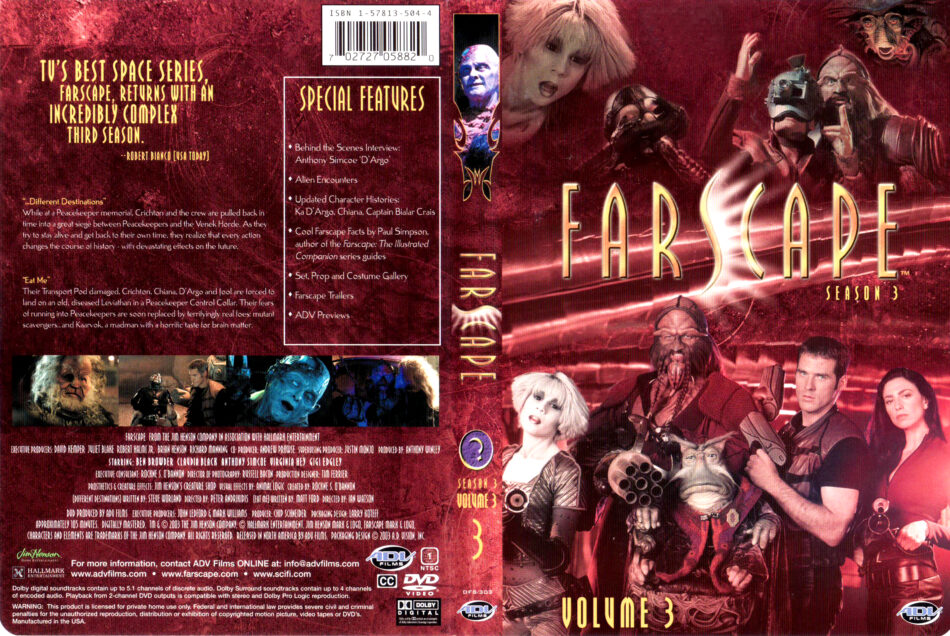 FARSCAPE SEASON 3 STARBURST EDITION R1 DVD COVERS - DVDcover.Com