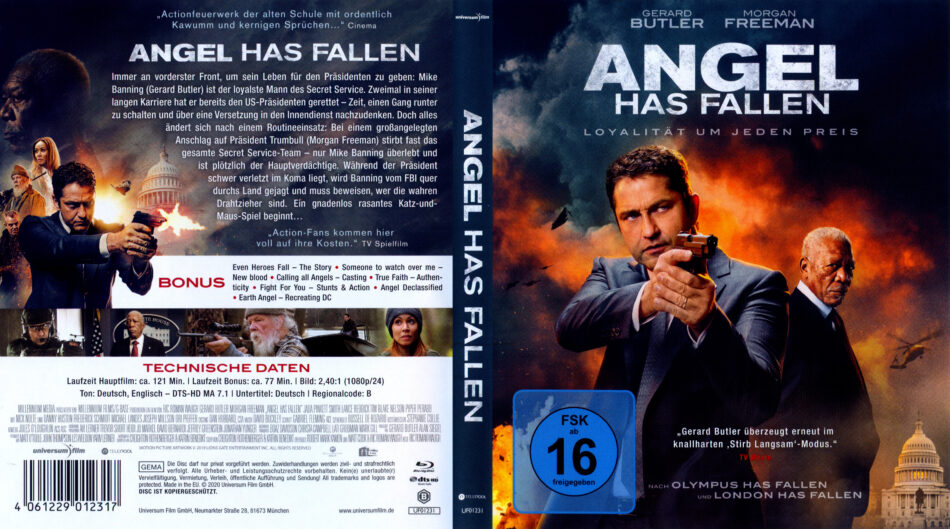 aterrizaje arrendamiento Médula ósea Angel Has Fallen (2019) R2 German Blu-Ray Cover - DVDcover.Com
