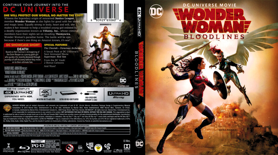 Wonder Woman Bloodlines 2019 R1 4k Uhd Cover Dvdcovercom