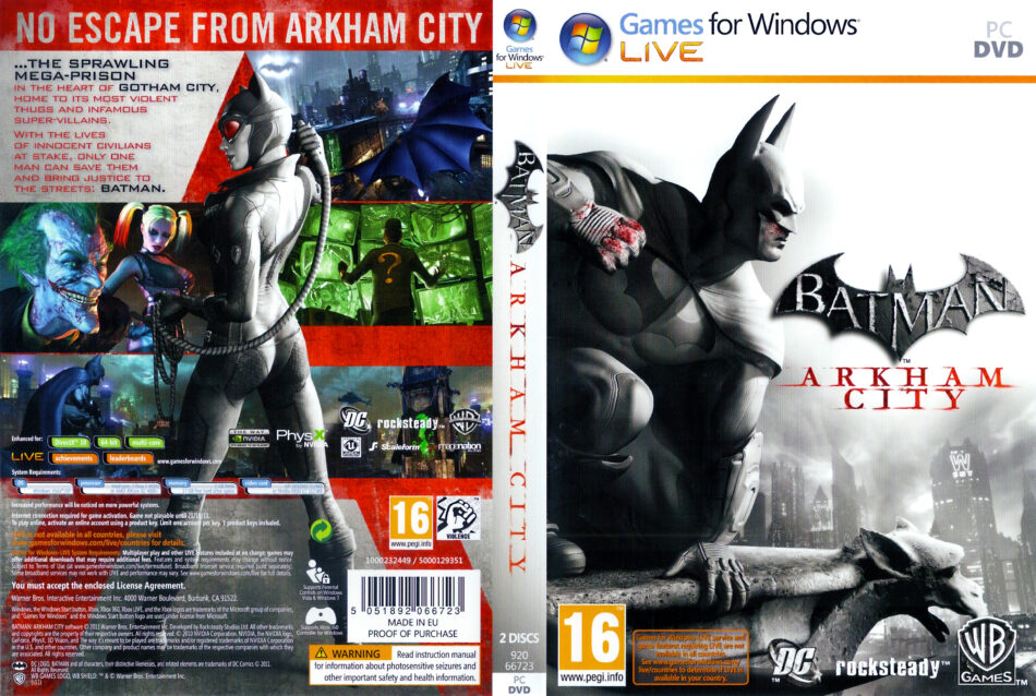 Batman: Arkham City (2011) EU PC DVD Cover 