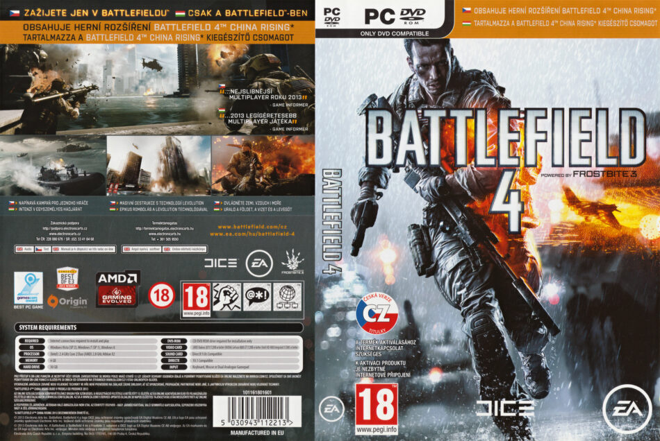 Battlefield 4 (2013) CZ PC DVD Cover & Labels - DVDcover.Com