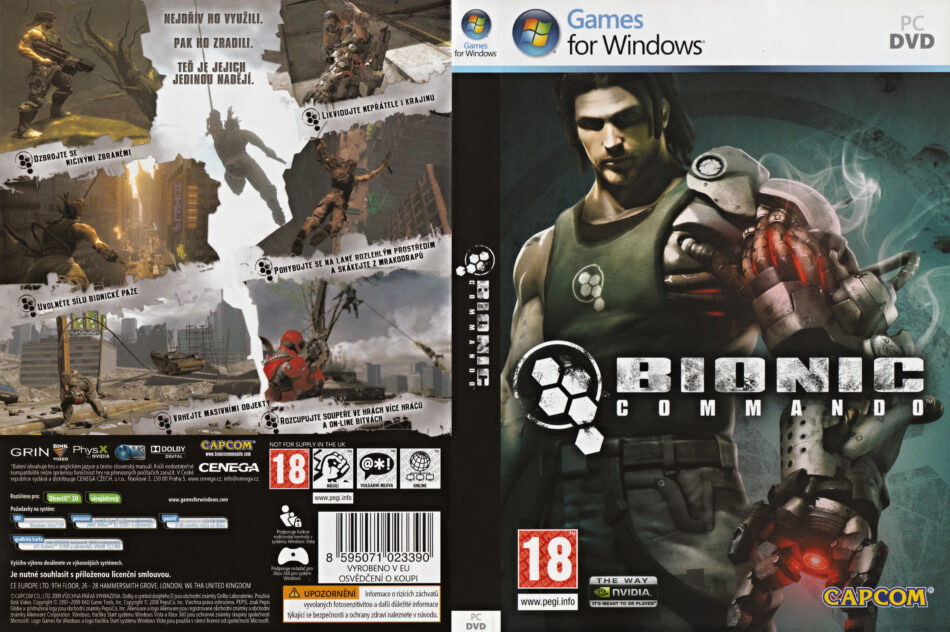 Bionic Commando (2009) CZ/SK PC DVD Cover & Label - DVDcover.Com