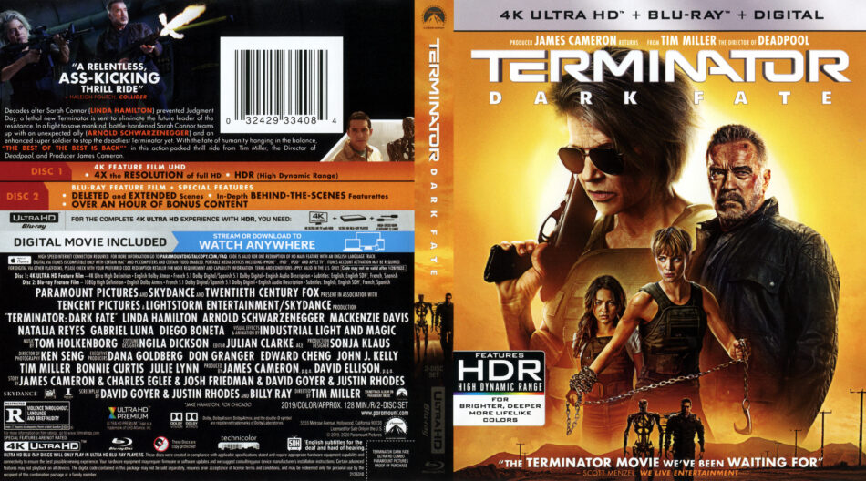 Terminator Dark Fate 19 4k Uhd Blu Ray Cover Dvdcover Com
