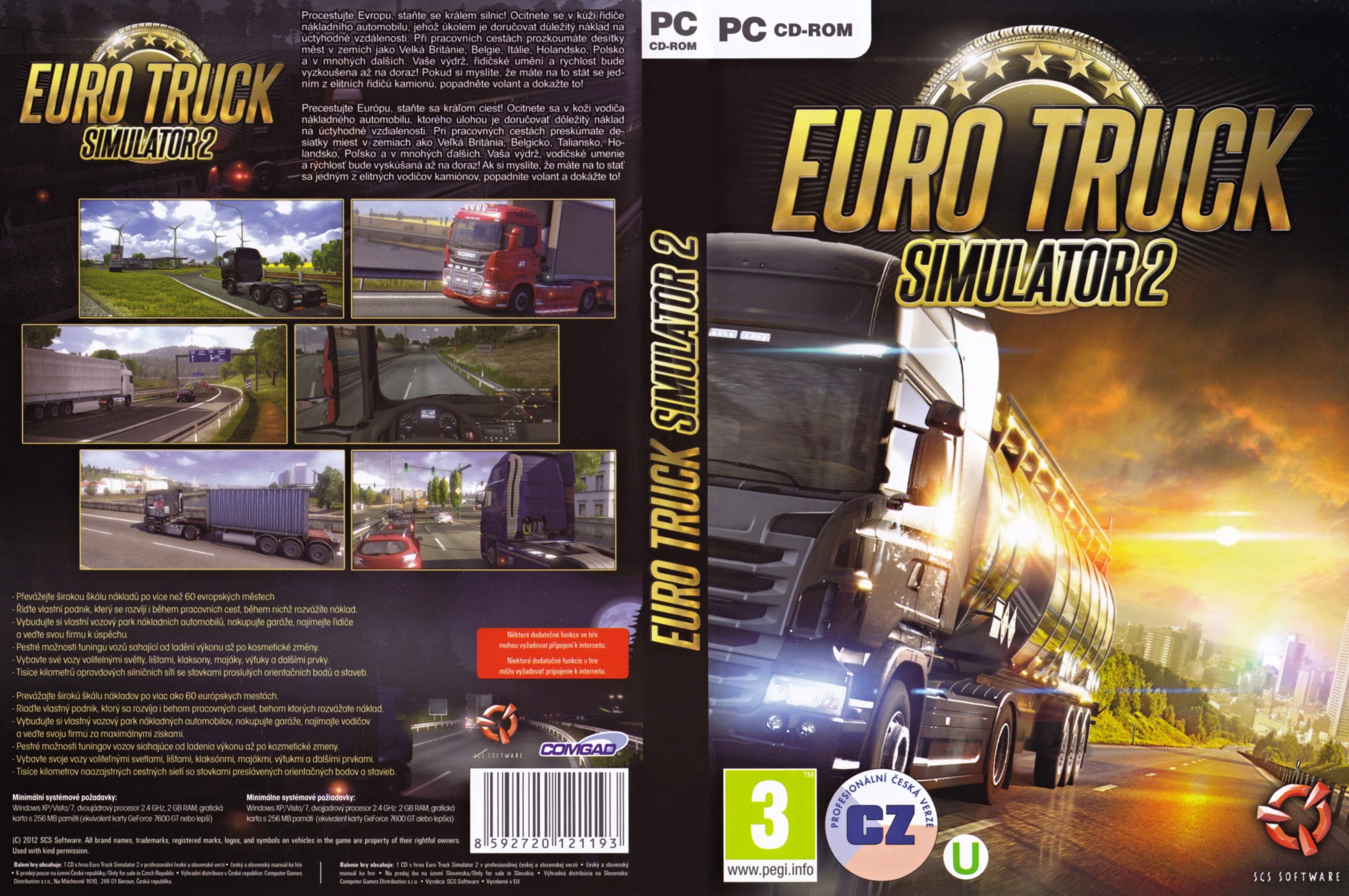Euro Truck Simulator 2 2012 Czsk Pc Dvd Cover And Label Dvdcovercom