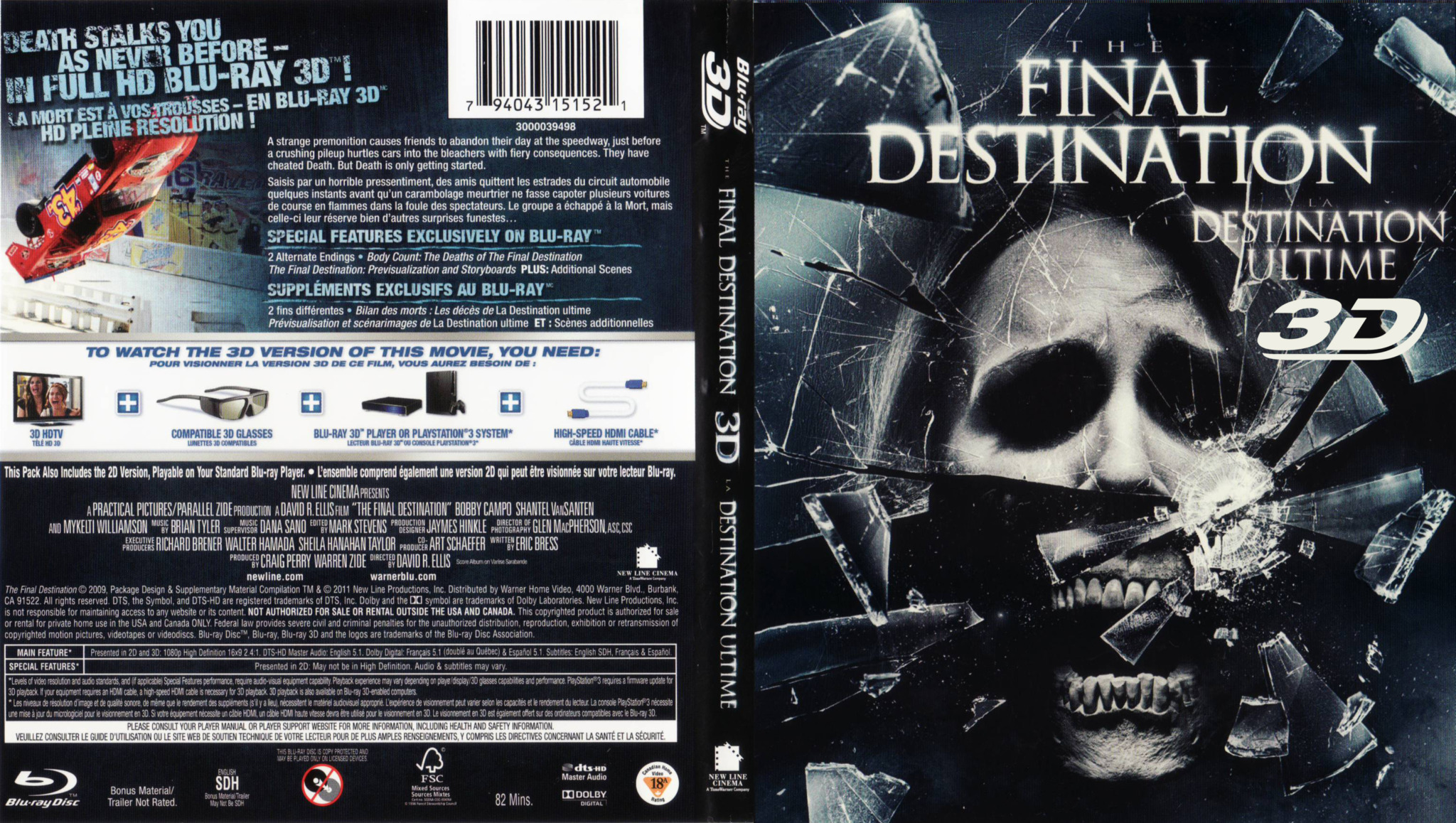 The Final Destination 3d 2009 Blu Ray Cover And Label Dvdcovercom 