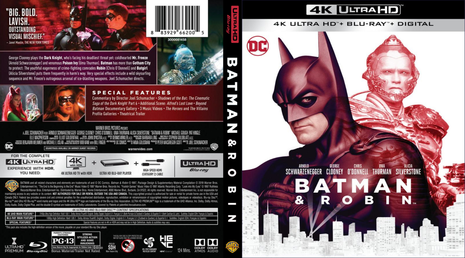 Batman & Robin (1997) 4K UHD Blu-Ray Cover - DVDcover.Com