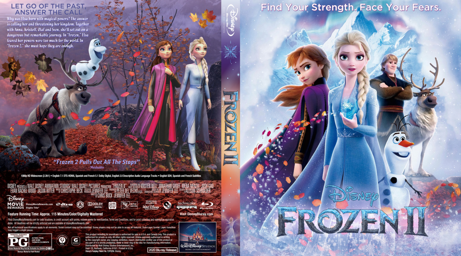 Frozen II (2020) Custom Blu-Ray Covers - DVDcover.Com