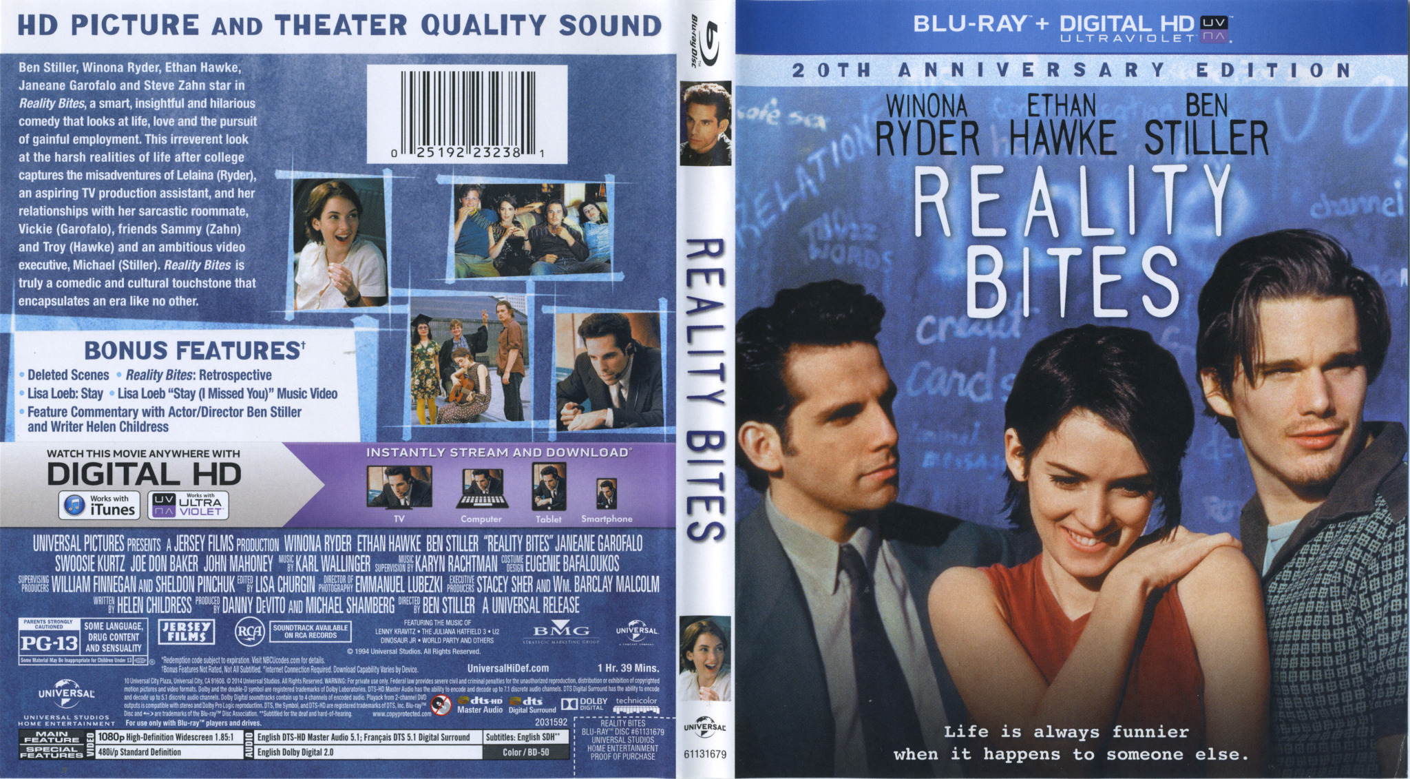 Reality Bites (1994) Blu-Ray Cover & Label - DVDcover.Com