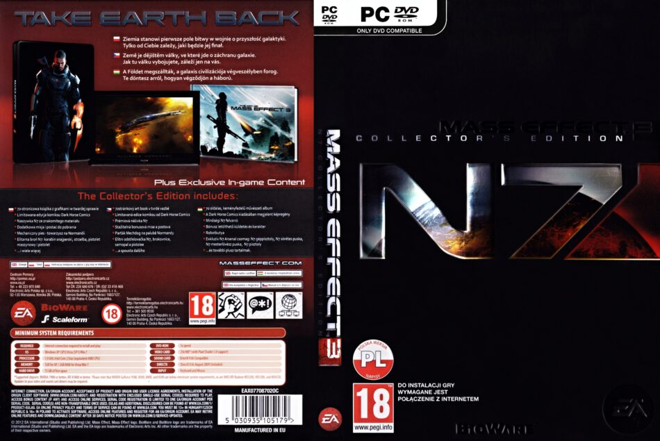 Mass Effect 3 Collector S Edition 12 Cz Pc Dvd Covers Labels Dvdcover Com