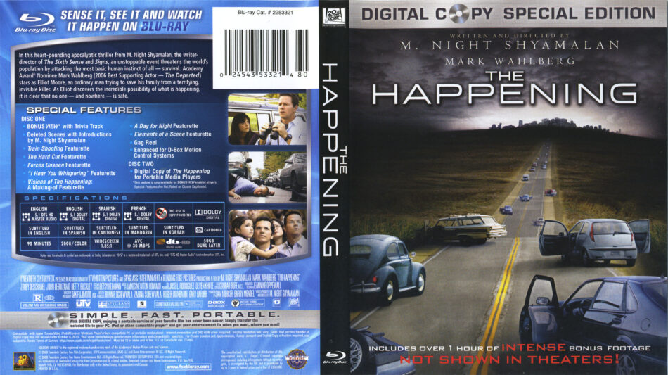 The Happening (2008) Blu-Ray Cover &amp; labels - DVDcover.Com