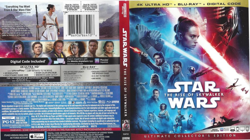 StarWars Rise of Skywalker (2020) 4K UHD Blu-Ray Cover - DVDcover.Com