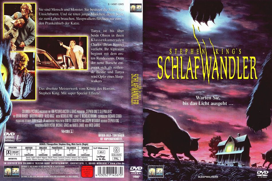 Schlafwandler 1992 R2 German Dvd Cover Dvdcover Com