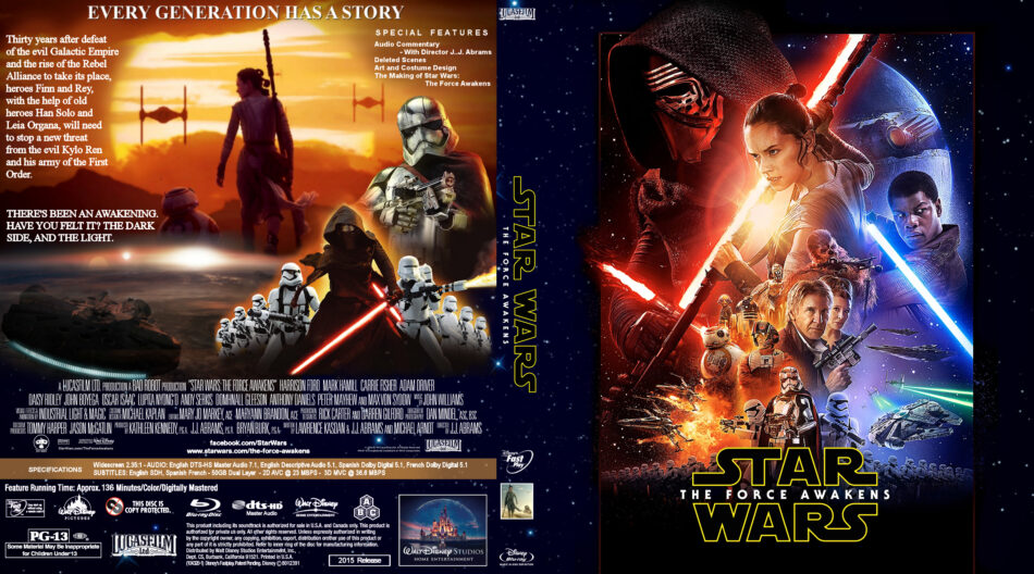 Star Wars: The Force Awakens (2015) R1 Custom Blu-Ray ...