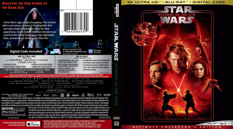 Star Wars Episode Iii Revenge Of The Sith 2005 R1 Custom 4k Uhd