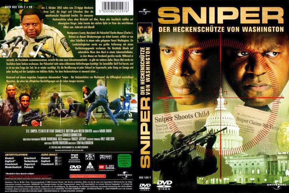 Sniper Der Heckenschutze Von Washington 2004 R2 German Dvd Cover Dvdcover Com