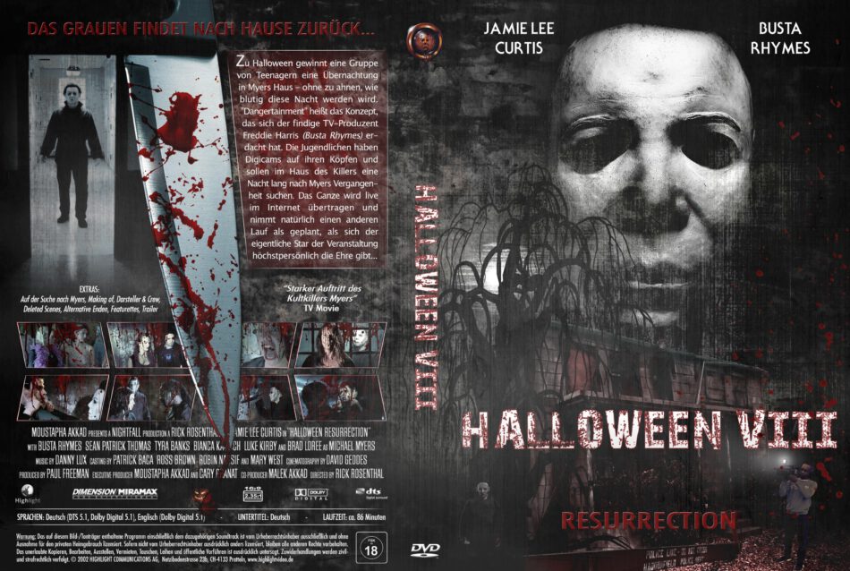 halloween 2020 on dvd Halloween Resurrection 2002 R2 De Custom Dvd Cover Dvdcover Com halloween 2020 on dvd