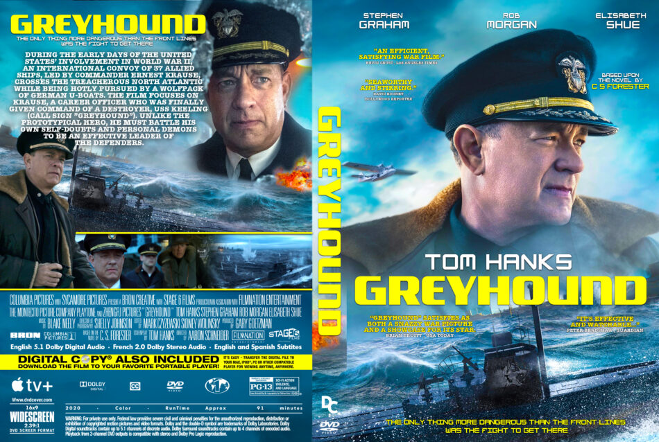 Greyhound (2020) R1 Custom DVD Cover & Label